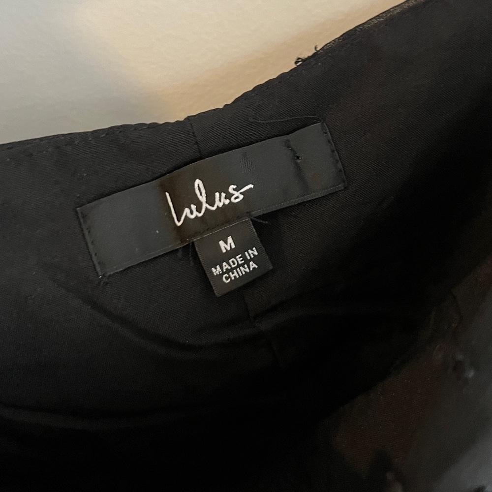 Lulu's Black Square Neck Puff Sleeve Bodysuit - Picture 6 of 6